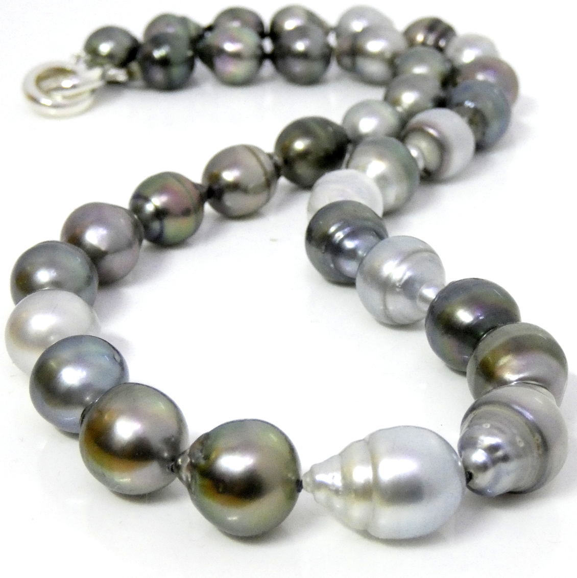 Multicoloured Tahitian Circlé Drops Pearls Necklace